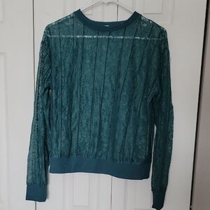 Reserved Teal Lace Top